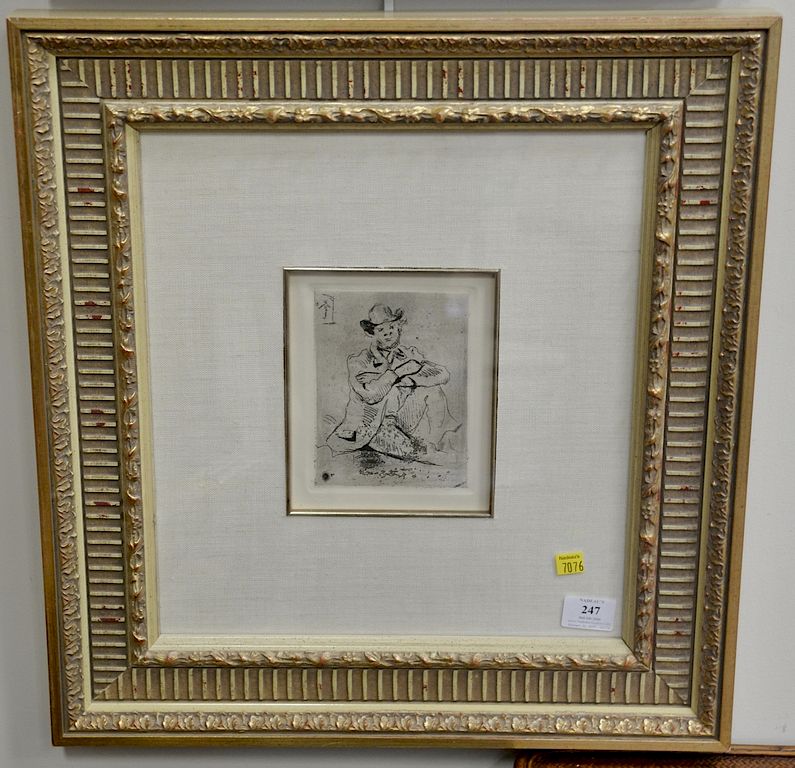 Appraisal: Paul Cezanne etching Portrait of the Artist A Guillumin at