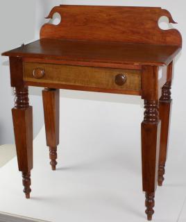 Appraisal: Vermont drawer dressing table shaped crest mixed woods Underhill Jericho