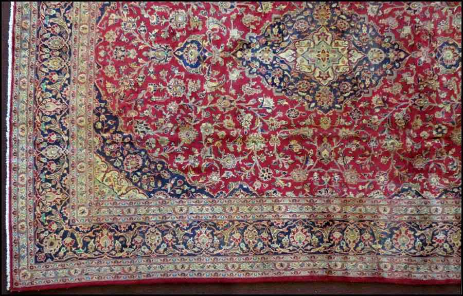 Appraisal: KASHAN CARPET Width ' '' Length ' Condition No Specific