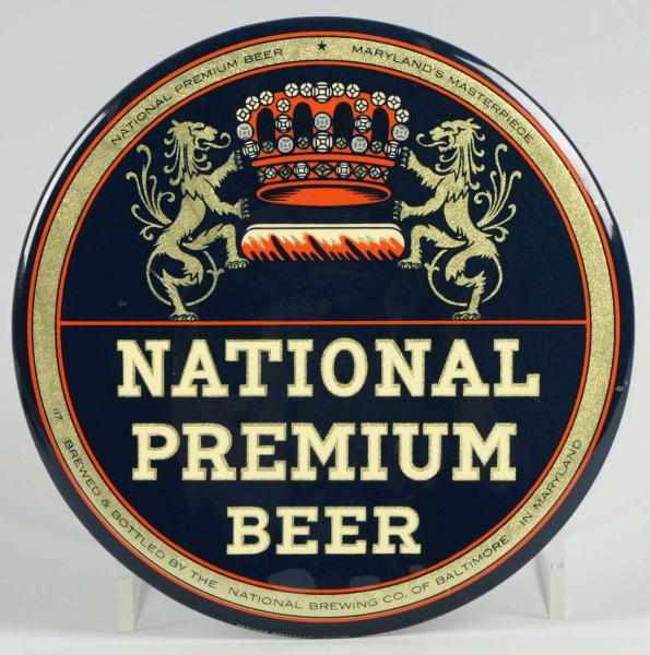 Appraisal: National Premium Beer Celluloid Button Sign Nice clean and bright