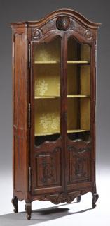 Appraisal: Diminutive French Louis XV Style Carved Oak Bookca Diminutive French