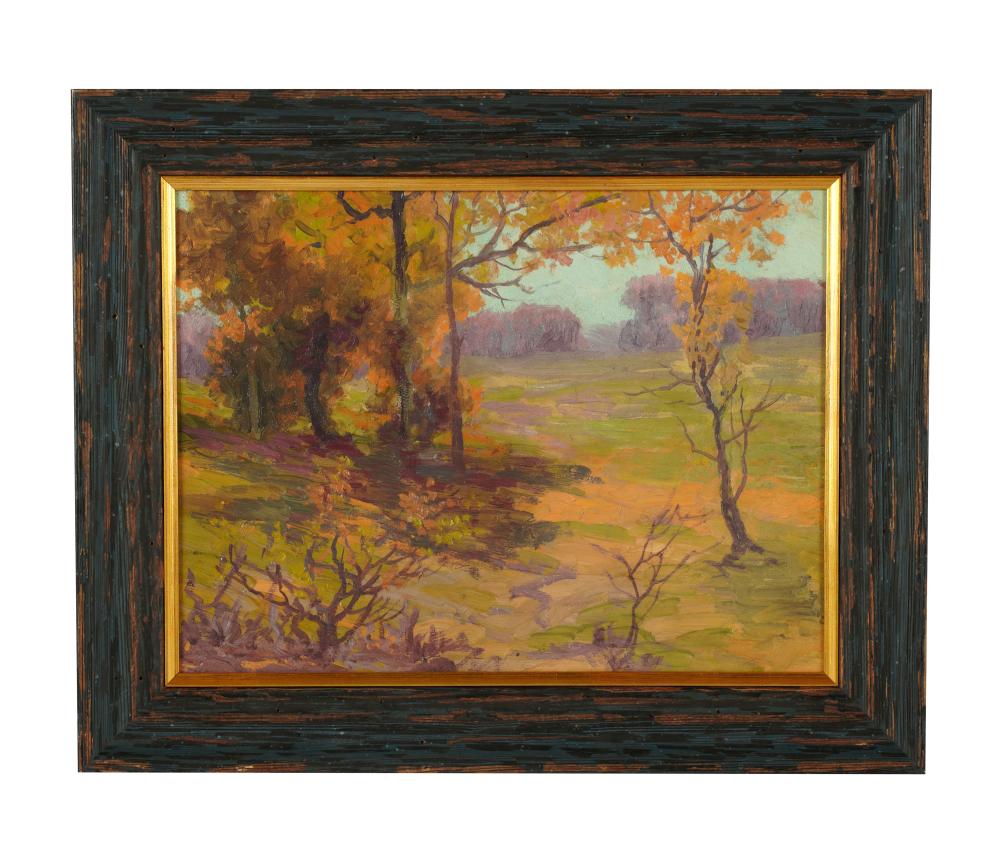 Appraisal: EDGAR A PAYNE - AUTUMN LIGHT oil on canvas board