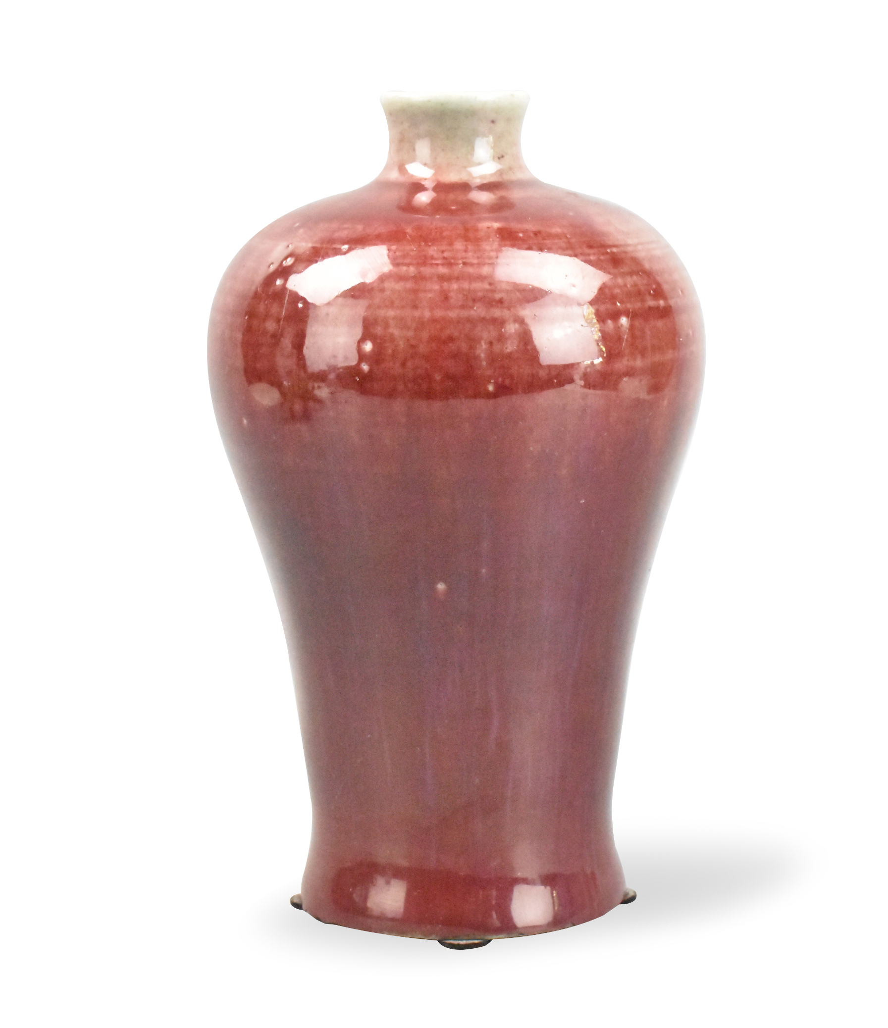 Appraisal: A Chinese flambe glazed mei vase dating from the th