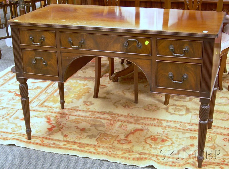 Appraisal: F G Furniture Co Federal-style Mahogany and Mahogany Veneer Desk