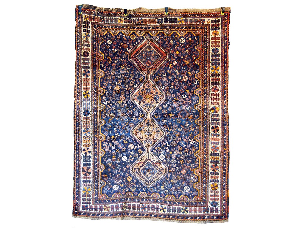 Appraisal: Persian Shiraz small carpet