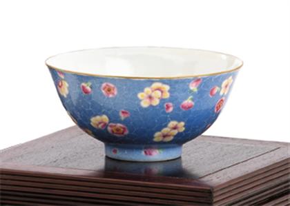 Appraisal: Chinese famille rose bowl red four character shen de tang