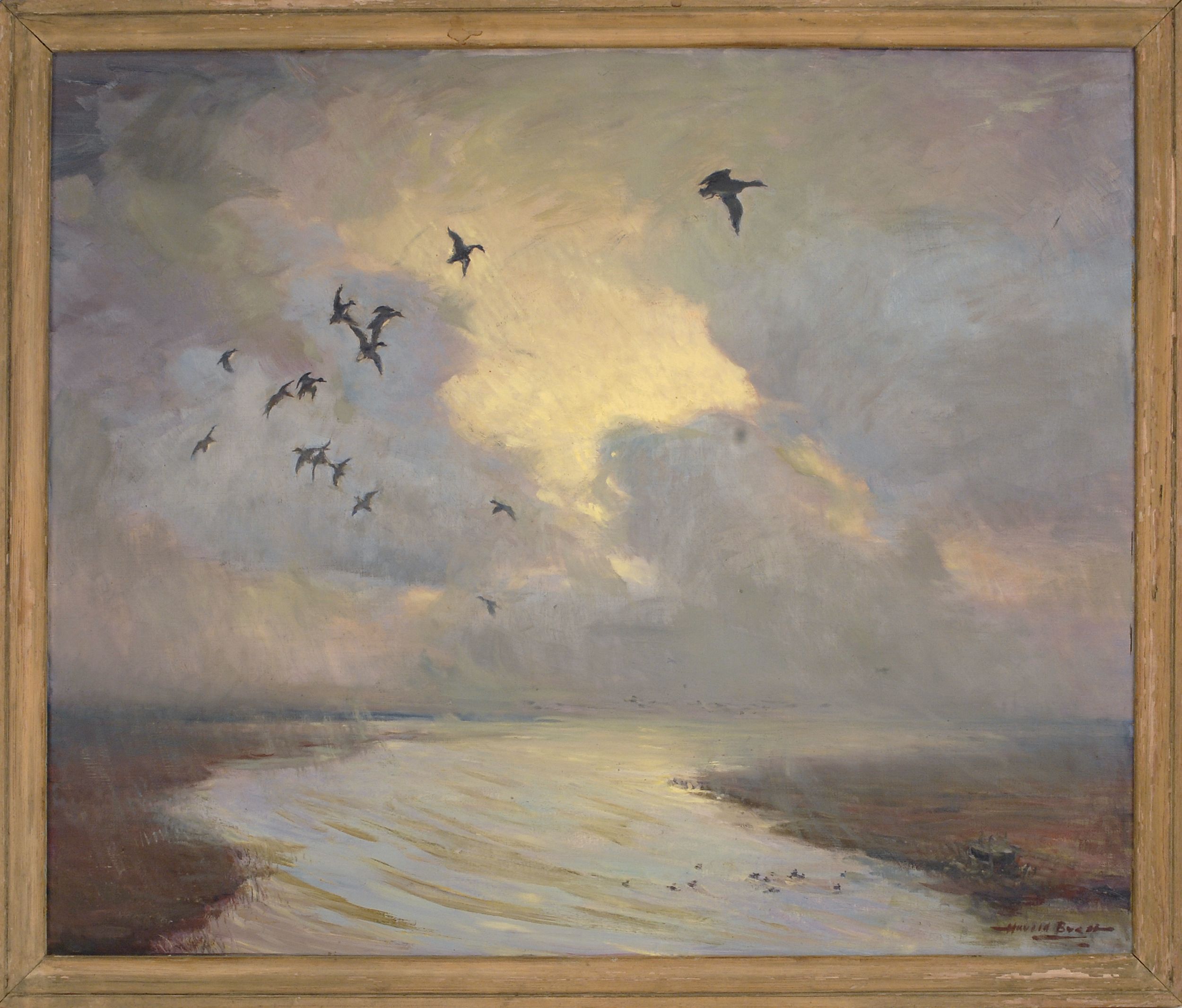 Appraisal: HAROLD MATTHEWS BRETTAmerican - Ducks in flight Signed lower right