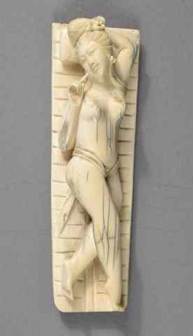 Appraisal: Chinese carved Ivory Doctors ModelFinely carved to depict a lady