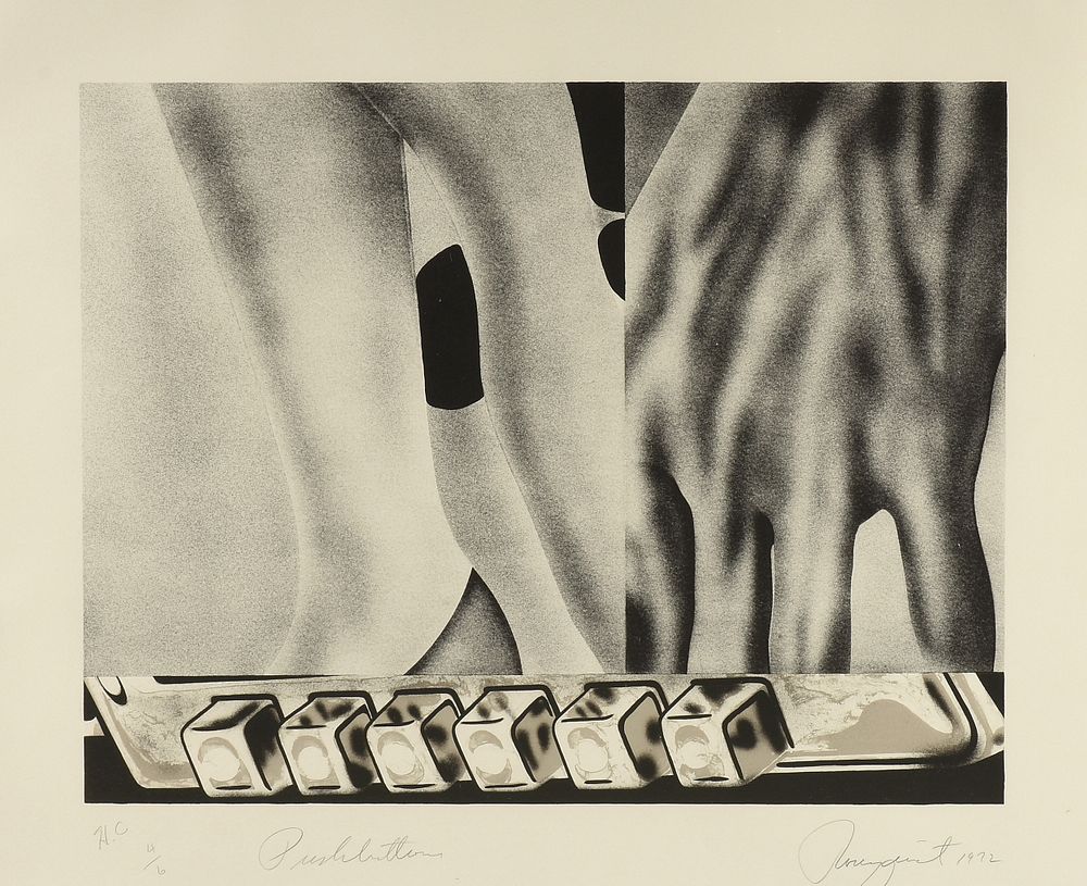 Appraisal: JAMES ROSENQUIST American - A PRINT Pushbutton JAMES ROSENQUIST American