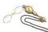 Appraisal: LORGNETTE - Antique gilded silver lorgnette on an antique gold