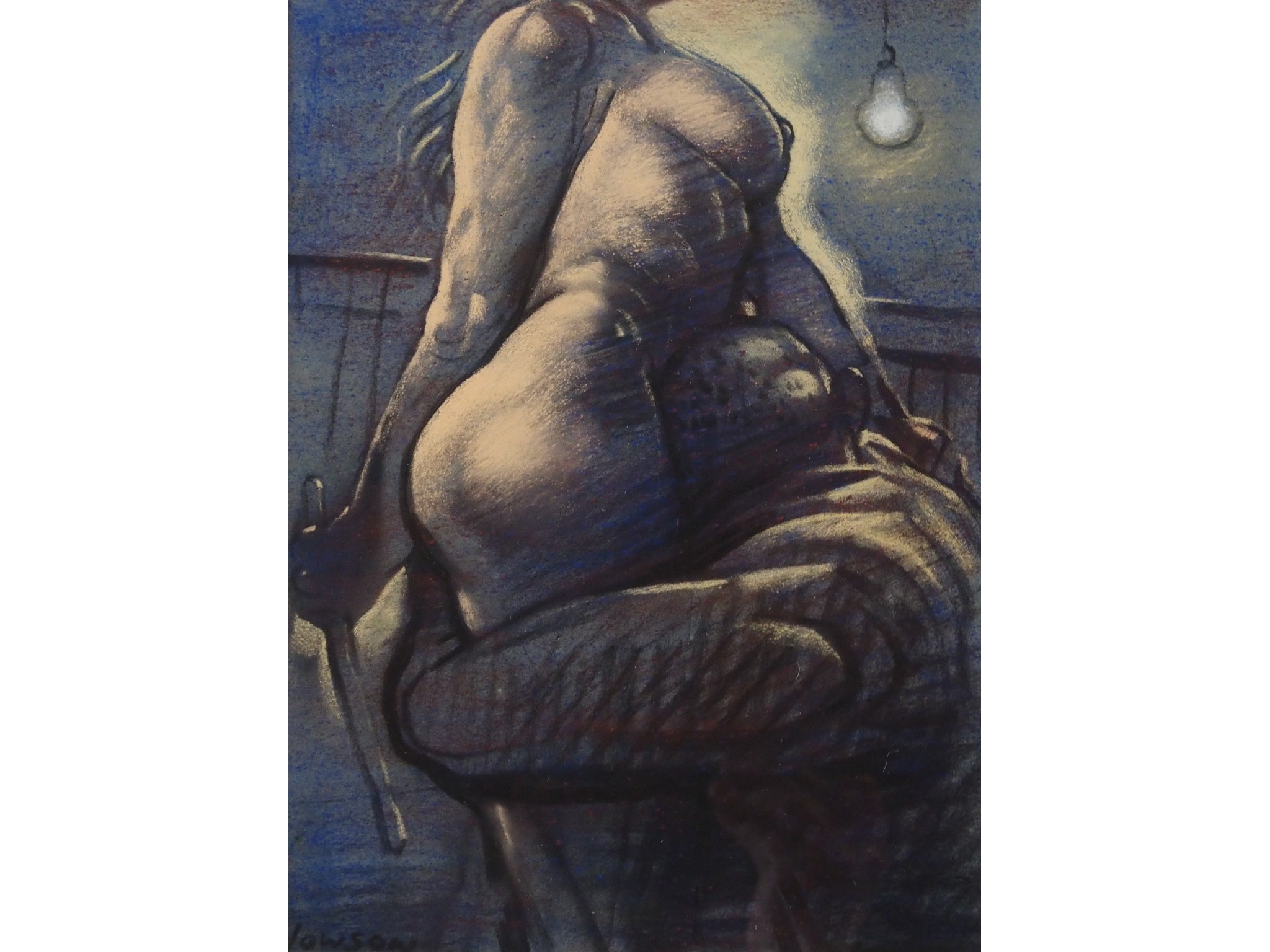 Appraisal: PETER HOWSON OBE Scottish b TORTURED PLEASUREPastel signed x cm