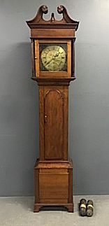 Appraisal: Pennsylvania Chippendale Cherry Tall Case Clock Pennsylvania Chippendale cherry tall