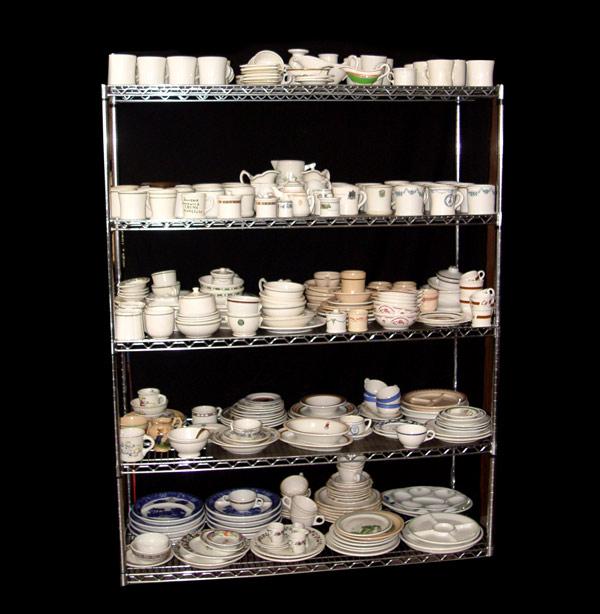 Appraisal: A GRAND COLLECTION OF HOTEL WARE BY WARWICK shelves full