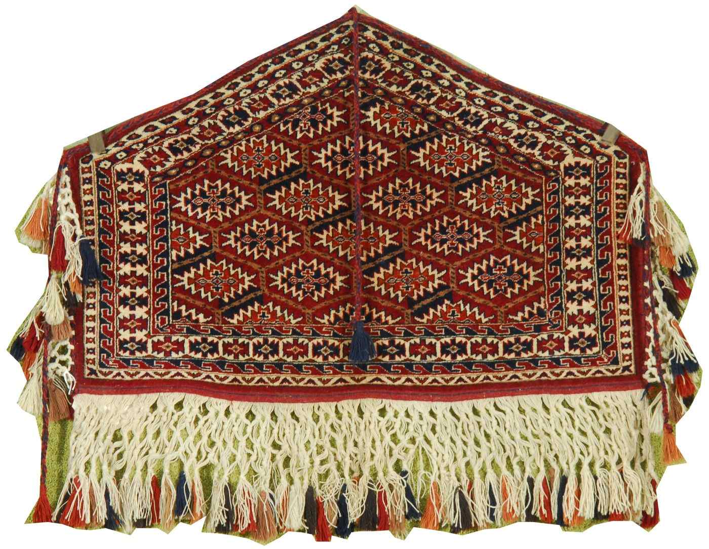 Appraisal: ORIENTAL RUG TEKKE ASMALYK ' x ' '' Traditional latticework