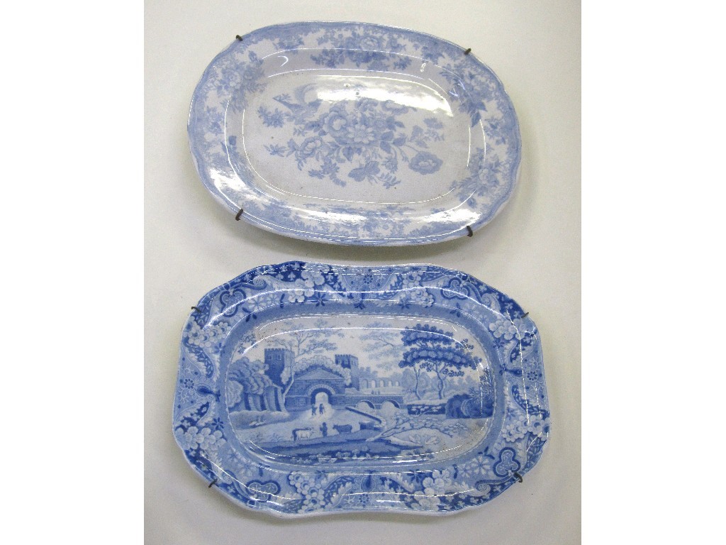 Appraisal: Two Masons stoneware plates Spode blue and white small rectangular