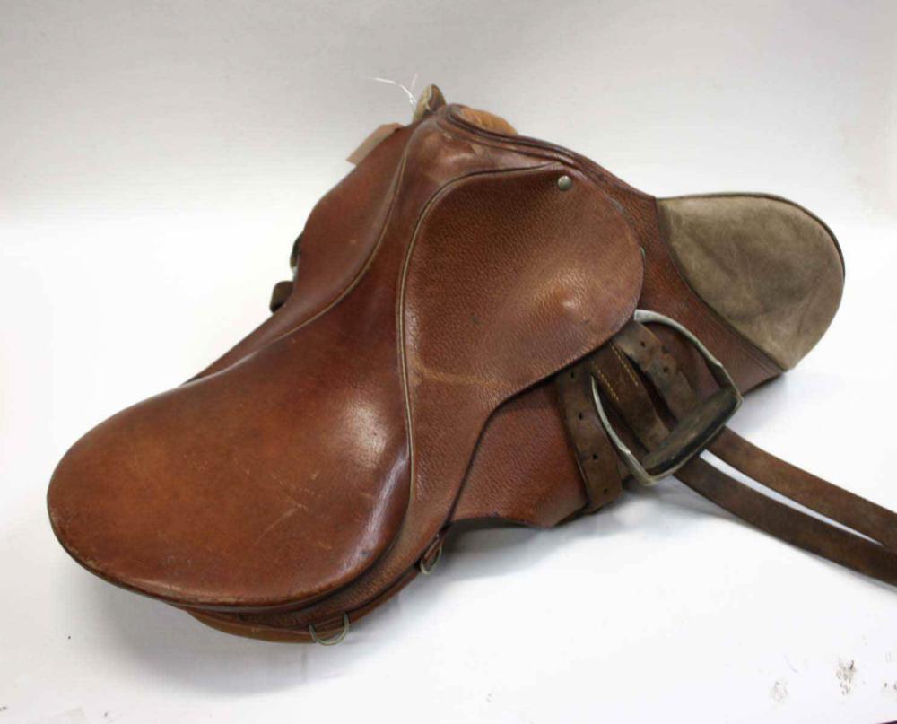 Appraisal: GERMAN JUMPING SADDLE BY JOHS STUBBENS saddle measures from rivet