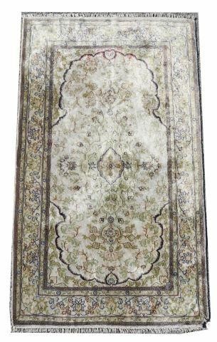 Appraisal: Chinese silk rug fading and tonal variation approx ' l