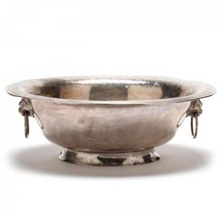 Appraisal: th Century Spanish Colonial Silver Punch Bowl likely Peru with