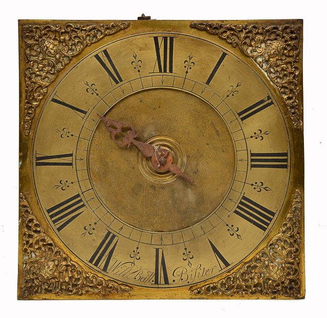 Appraisal: A THIRTY HOUR HOOK AND SPIKE WALL CLOCK the posted