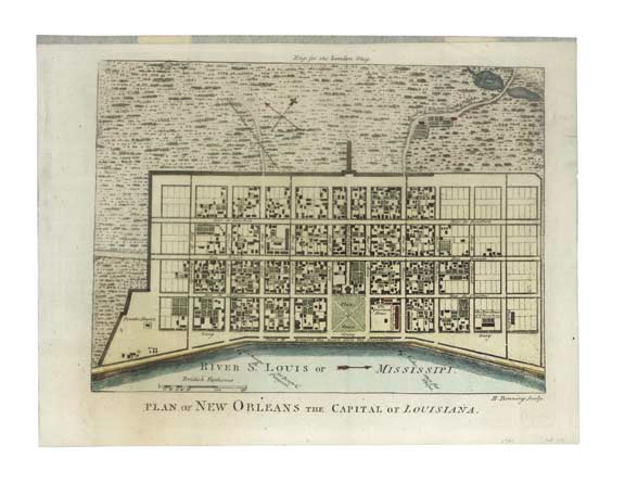 Appraisal: Plan of New Orleans the Capital of Louisiana hand-colored engraving