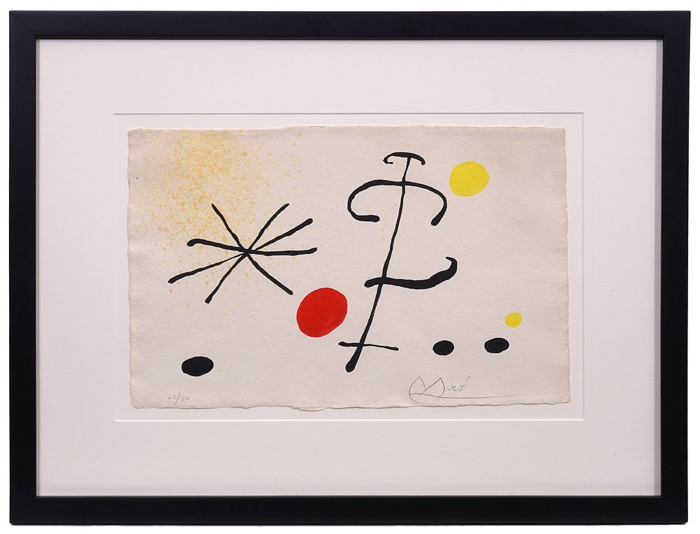 Appraisal: Joan Miro Signed Lithograph Joan Miro Spain - Lithograph by