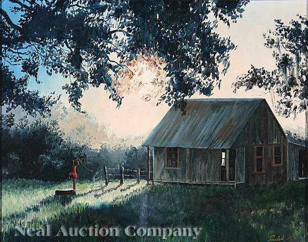 Appraisal: David J Sisolak American New Orleans b Nature's Treasures oil