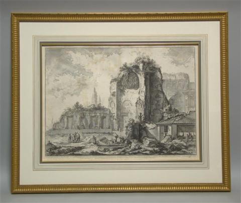 Appraisal: GIOVANNI BATTISTA PIRANESI ITALIAN - VEDUTA DEGLI AVANZI DI DUE