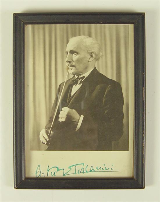 Appraisal: Arturo Toscanini Signed Photograph Circa Photo with signature attributed to