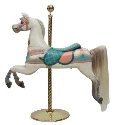 Appraisal: lot American track machine jumper carousel horse attributed to Armitage