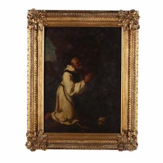 Appraisal: Spanish Colonial School Saint Jerome oil on canvas lined early