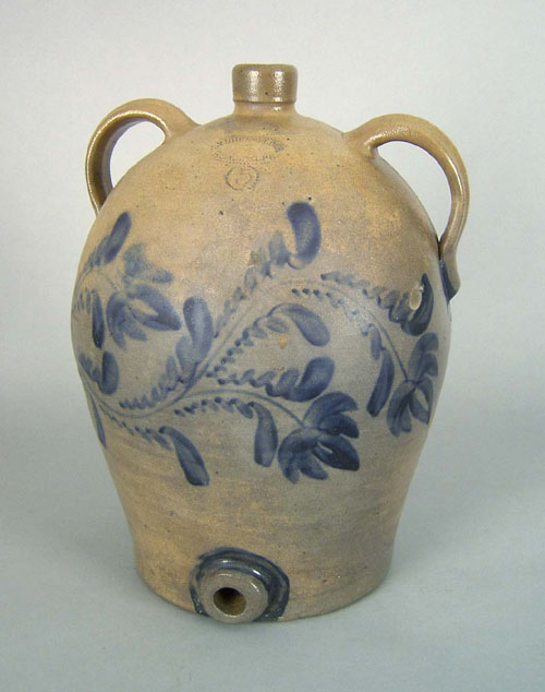 Appraisal: Five gallon stoneware water cooler th c stamped D P