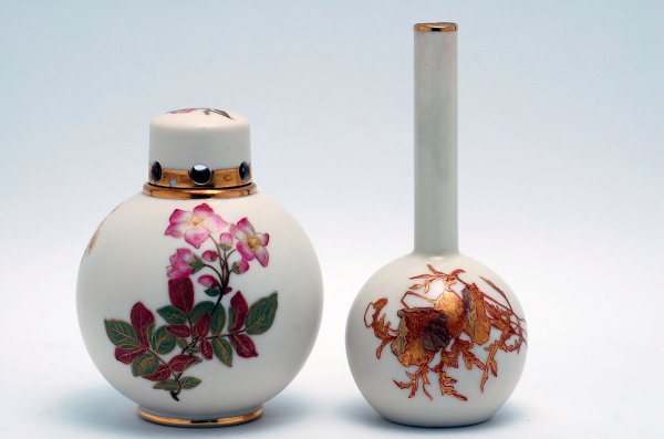 Appraisal: Two pieces of Royal Worcester porcelain Includes a - stick