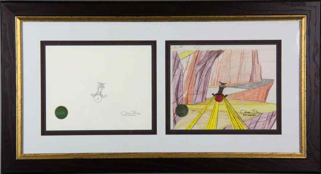 Appraisal: Signed Chuck Jones Animation Cell Wile E CoyoteWile E Coyote