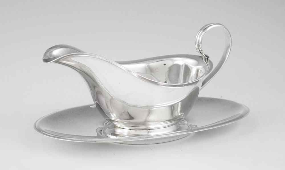 Appraisal: S KIRK SONS STERLING GRAVY BOAT AND UNDER PLATE Gravy