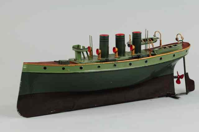 Appraisal: WARSHIP Germany possibly Arnold hand painted tin done in dark