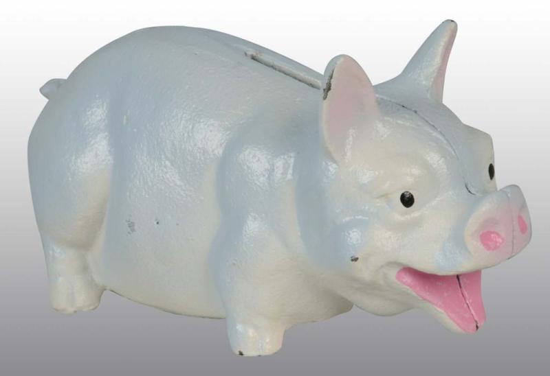 Appraisal: Cast Iron Laughing Pig Still Bank Description Manufactured by Hubley