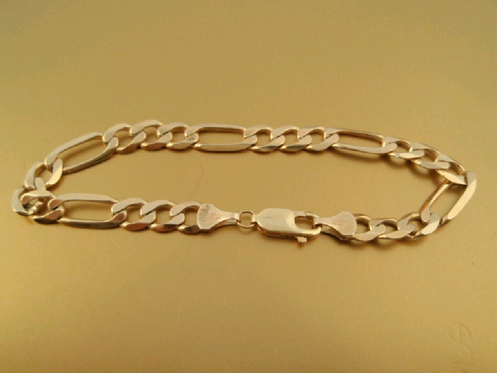 Appraisal: An extended curb link bracelet ct import marks g