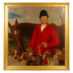 Appraisal: British School Late th Century Master of the Hounds oil