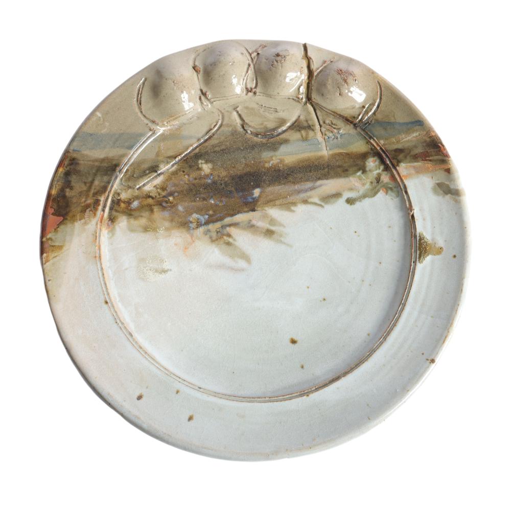 Appraisal: RICHARD DICK HAY INDIANA - UNTITLED PLATTER SERIES GLAZED CERAMIC