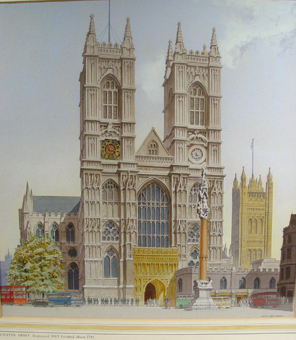 Appraisal: Cecil Williams - Westminster Abbey - Architectural watercolour cm x