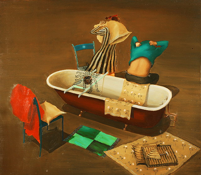 Appraisal: Stephen Chambers British b Bath Time signed titled and dated