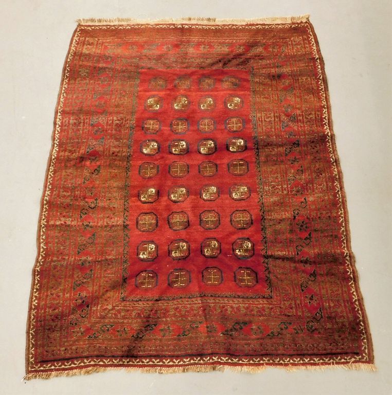 Appraisal: Antique Red Belouch Rug Middle East Early th Century Tan