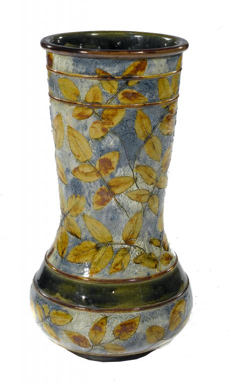 Appraisal: A DOULTON AUTUMN FOLIAGE WARE VASE of bulbous form with