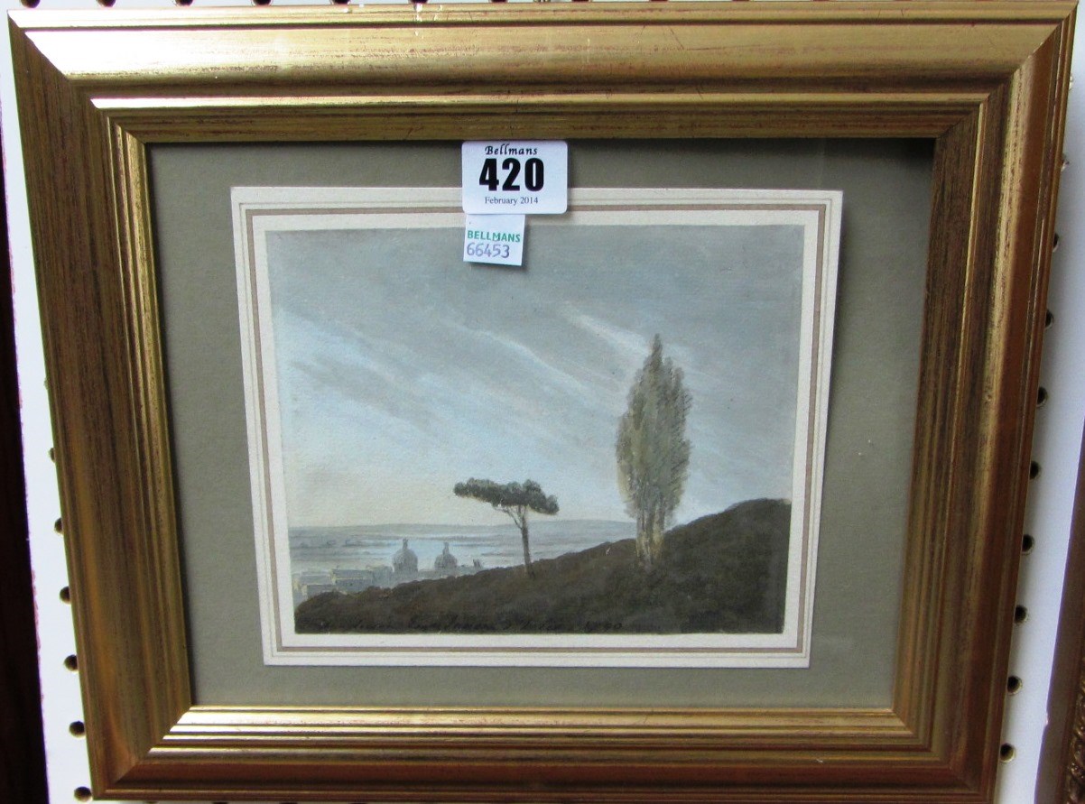 Appraisal: J Henderson early th century Italianate landscape watercolour indistinctly signed