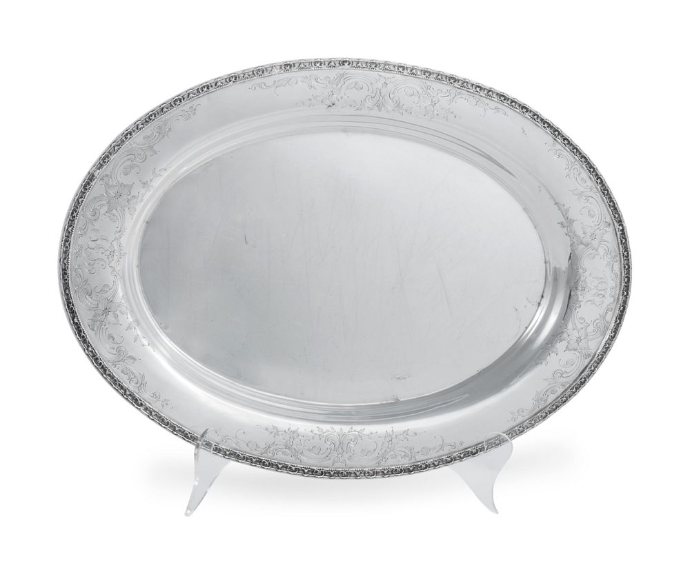 Appraisal: An American Silver Serving Tray An American Silver Serving Tray