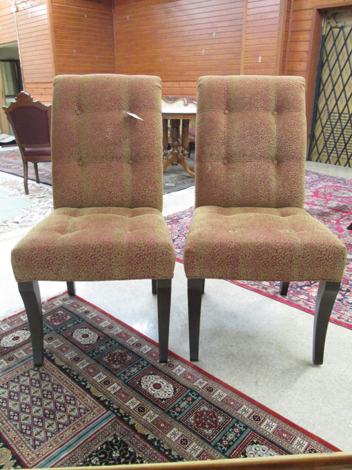 Appraisal: PAIR OF VERLAINE SIDE CHAIRS Ethan Allen Furniture Co custom