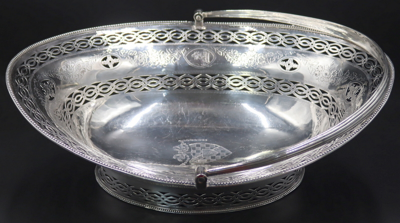 Appraisal: SILVER GEORGE III HESTER BATEMAN ENGLISH SILVER Basket George III