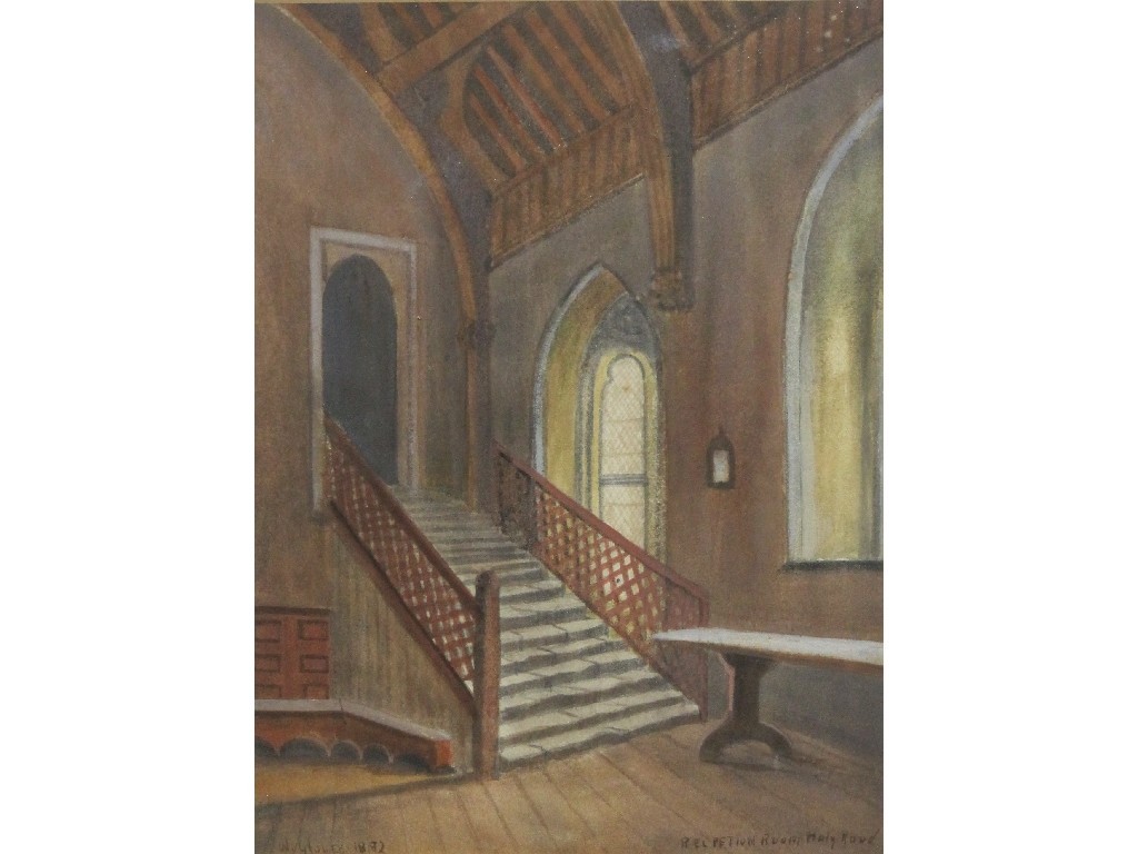 Appraisal: Pastel 'Reception Room Holyrood' signed W Glover