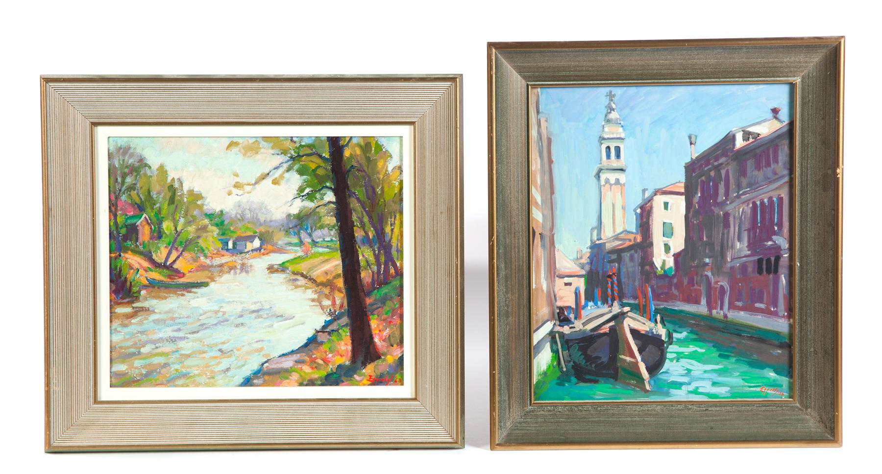 Appraisal: TWO FRAMED OIL LANDSCAPES SIGNED EPPERLY RICHARD RUH EPPERLY -