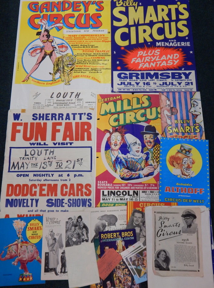 Appraisal: A selection of circus ephemera to include programmes ticket stubs